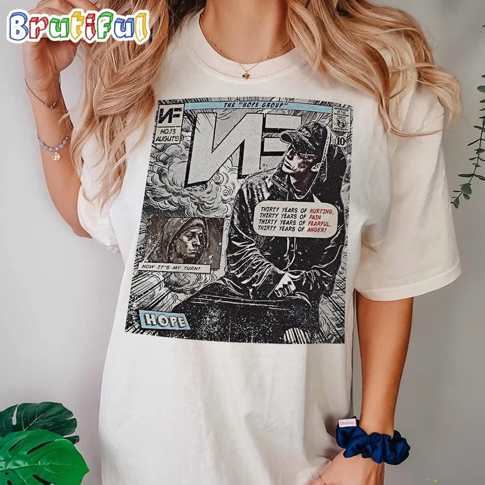 Nf Comic Shirt, 90S Vintage Merch Book Art Nf Hope Album World Tour T Shirt 1