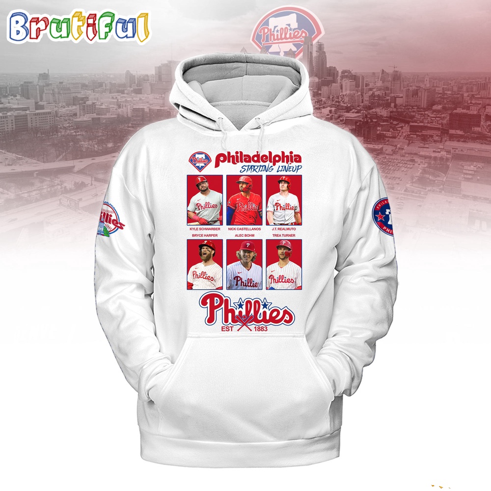 Philadelphia Phillies Starting Lineup Est 1883 Hoodie