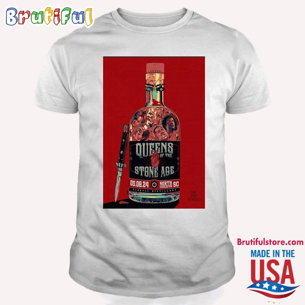 Queens Of The Stone Age Firefly Distillery North Charleston Sc May 2024 T Shirt