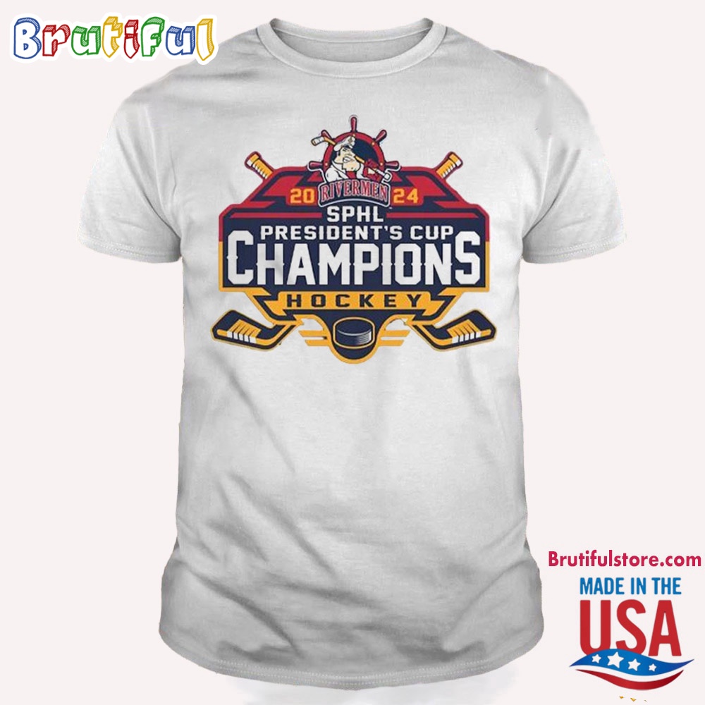 SPHL 2024 Peoria Rivermen President't Cup Champions Hockey T Shirt