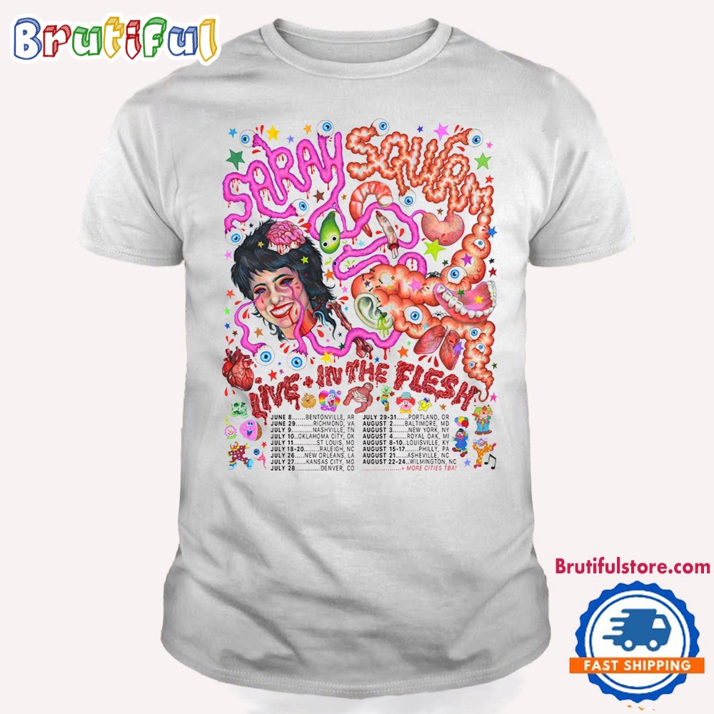 Sarah Squirm Tour 2024 Summer T Shirt Sarah Squirm Fans Shirts