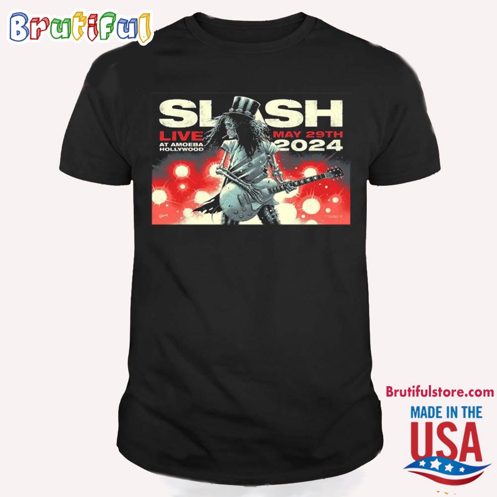 Slash Live At Amoeba Hollywood May 2024 Los Angeles Ca T Shirt