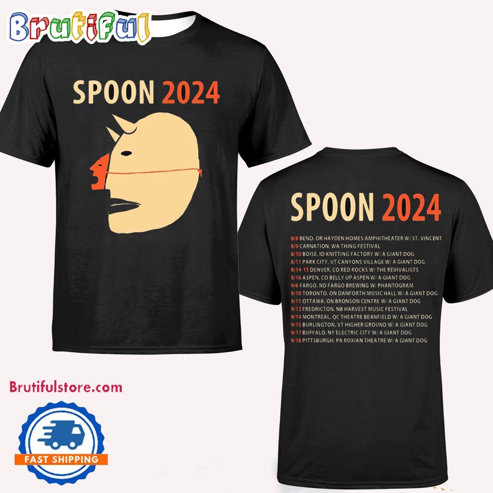 Spoon 2024 Tour T Shirt Spoon Band Fan Shirt