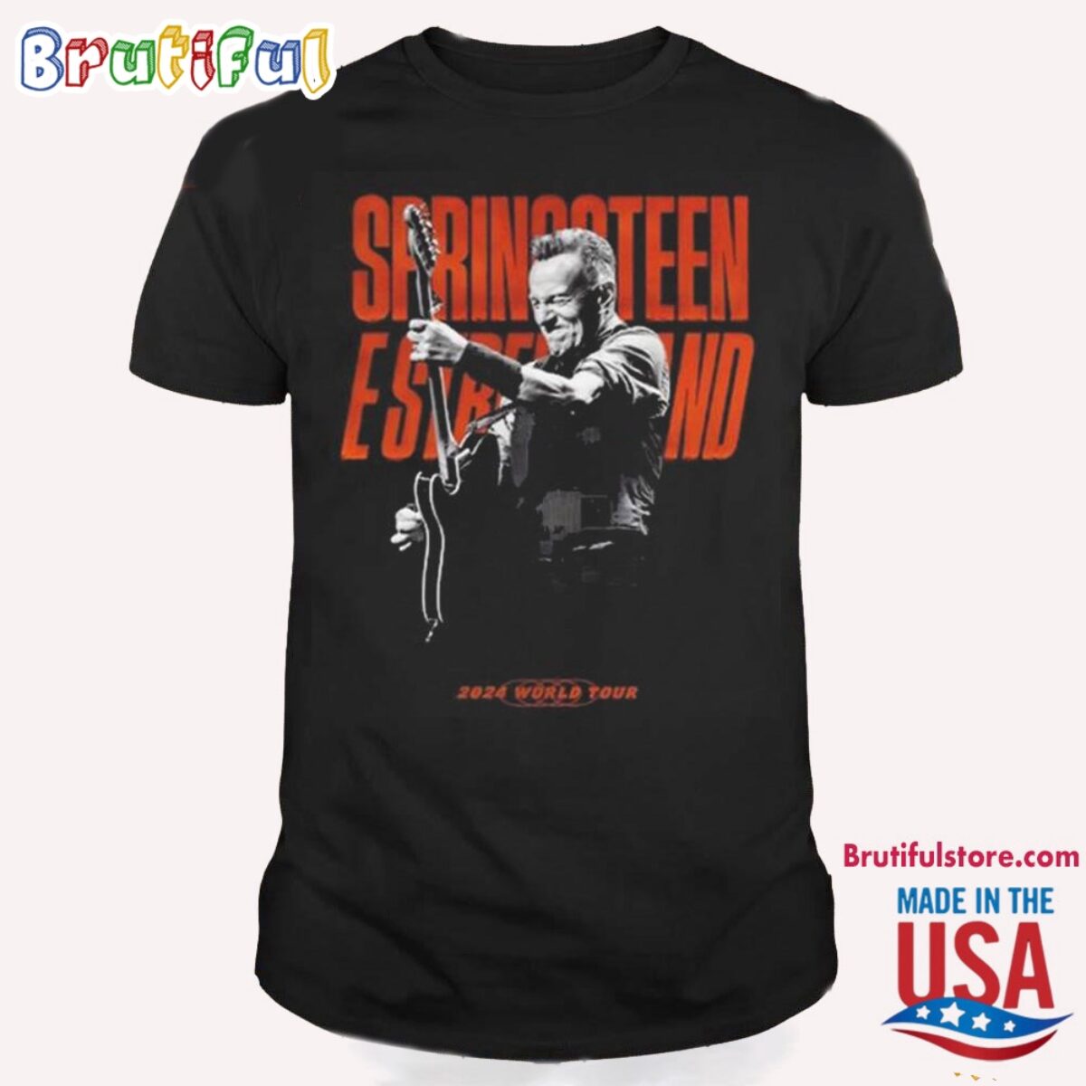 Springsteen And The E street Band World Tour Guitar 2024 T Shirt