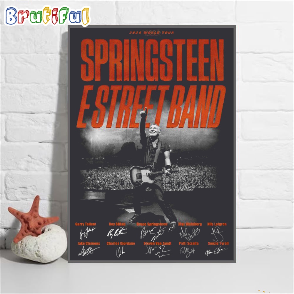 Springsteen E Street Band 2024 World Tour Poster Canvas Art