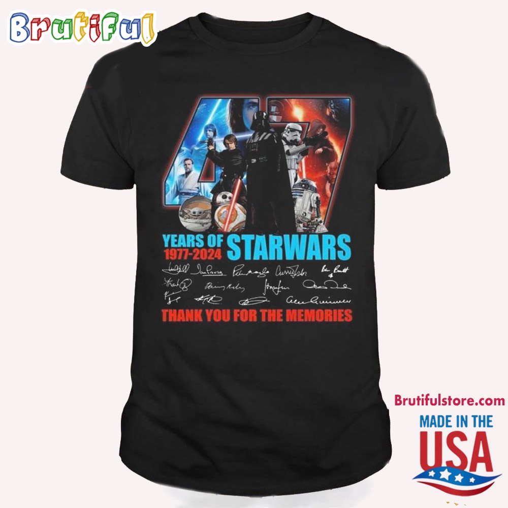 Star Wars 47 Years Of The Memories Thank You Fan Signatures T Shirt