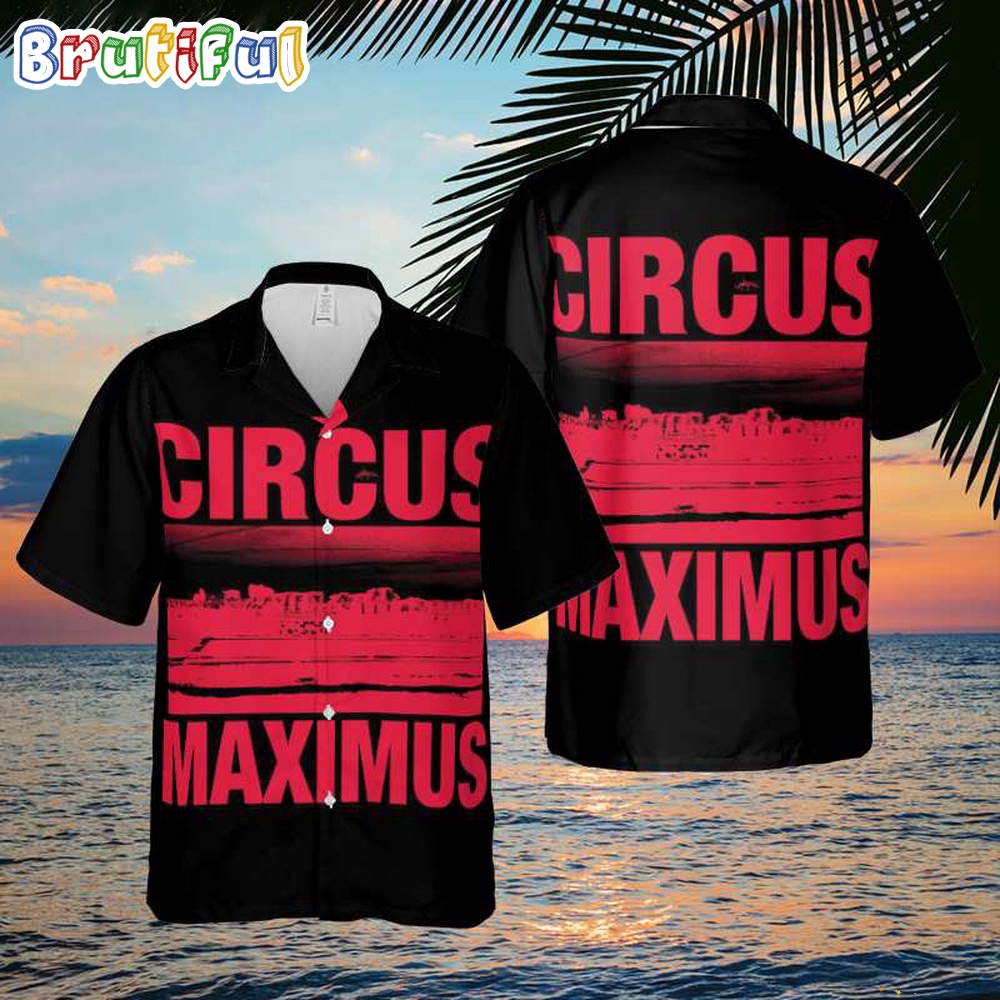 Travis Scott Circus Maximus Black And Red Color 2024 Summer Hawaiian Shirt