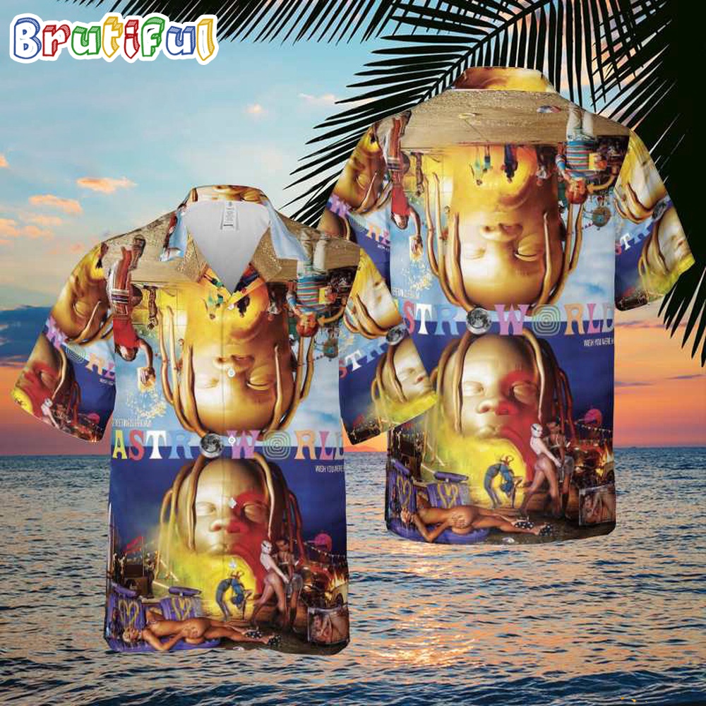 Travis Scott Greeting From Astroworld Cover Hawaiian Shirt