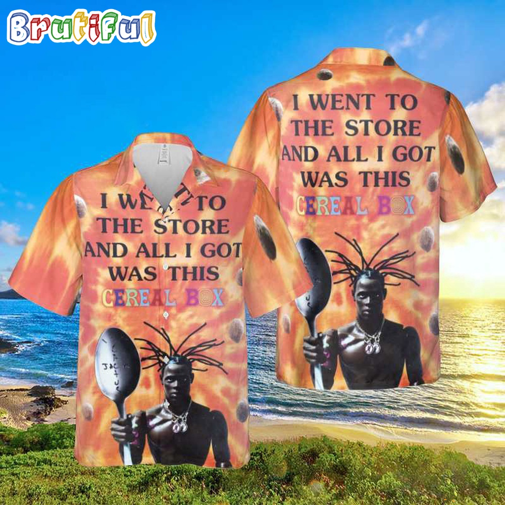 Travis Scott I Went To The Store And All I Got Was This Cereal Box Hawaiian Shirt