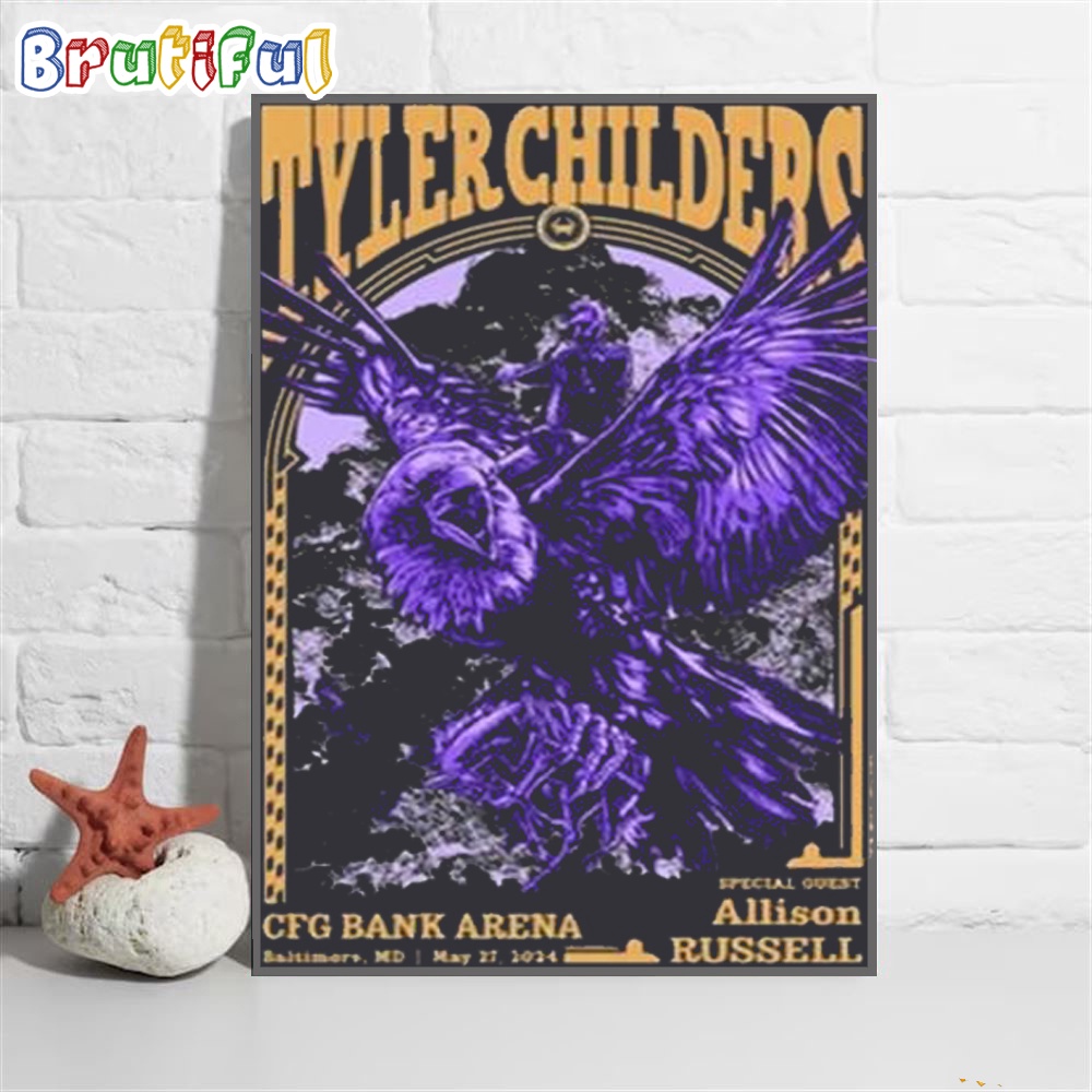 Tyler Childers May 27th Baltimore Md Tour 2024 Wall Art Poster Canvas