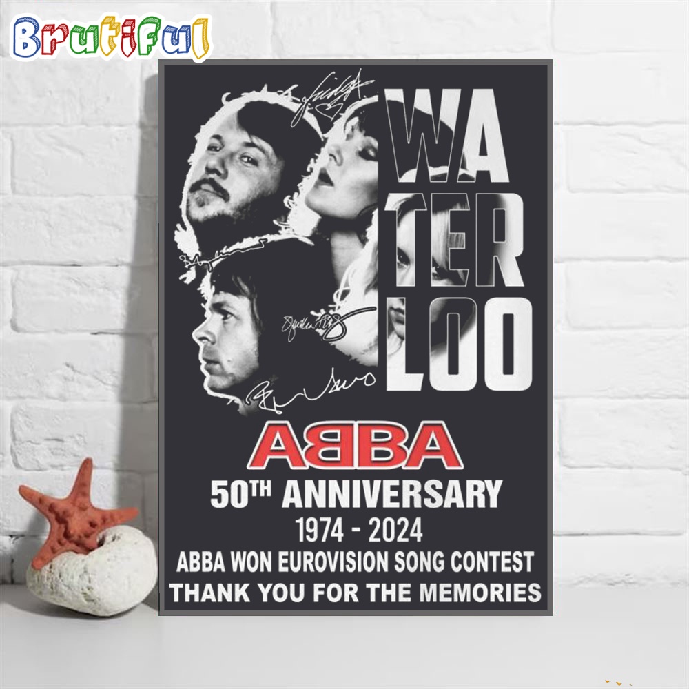 Water Loo ABBA Won Eurovision Song Contest Wall Art Poster Canvas