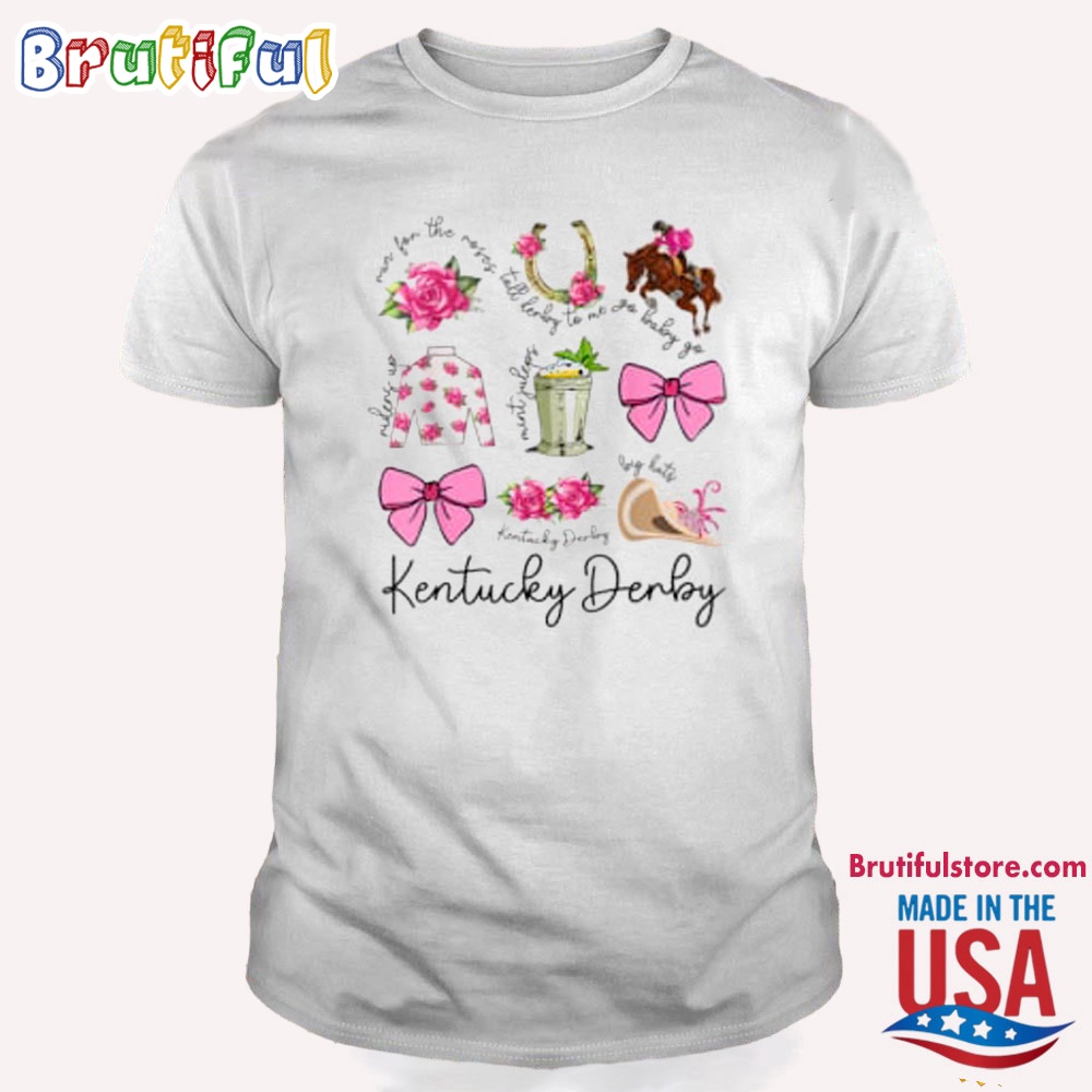 Womens Pink Coquette Bow Derby Day Horse Racing 2024 Derby T Shirt