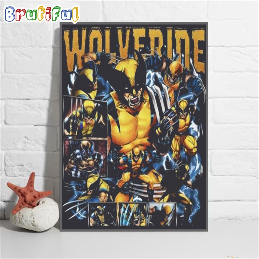 X men Wolverine Logan Hugh Jackman Movies 2024 Wall Art Poster Canvas