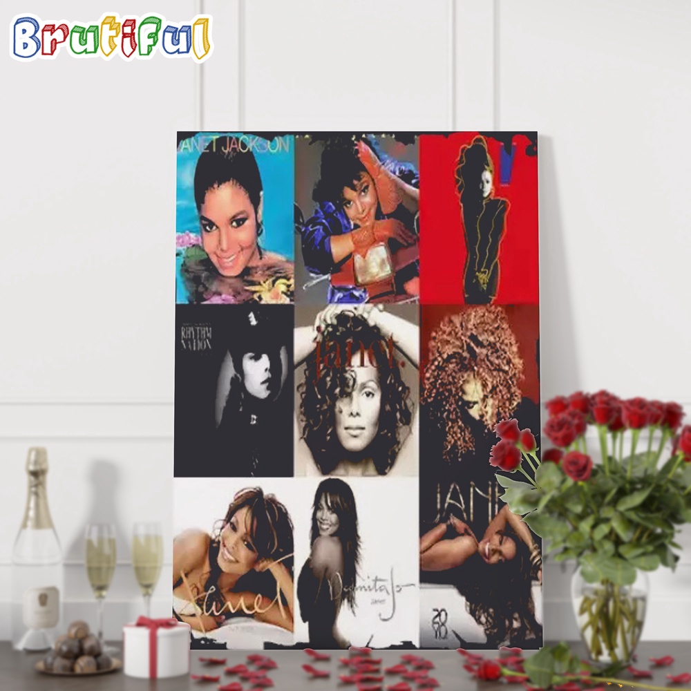 2024 Tour Janet Jackson Together Again Signature Poster Canvas Art