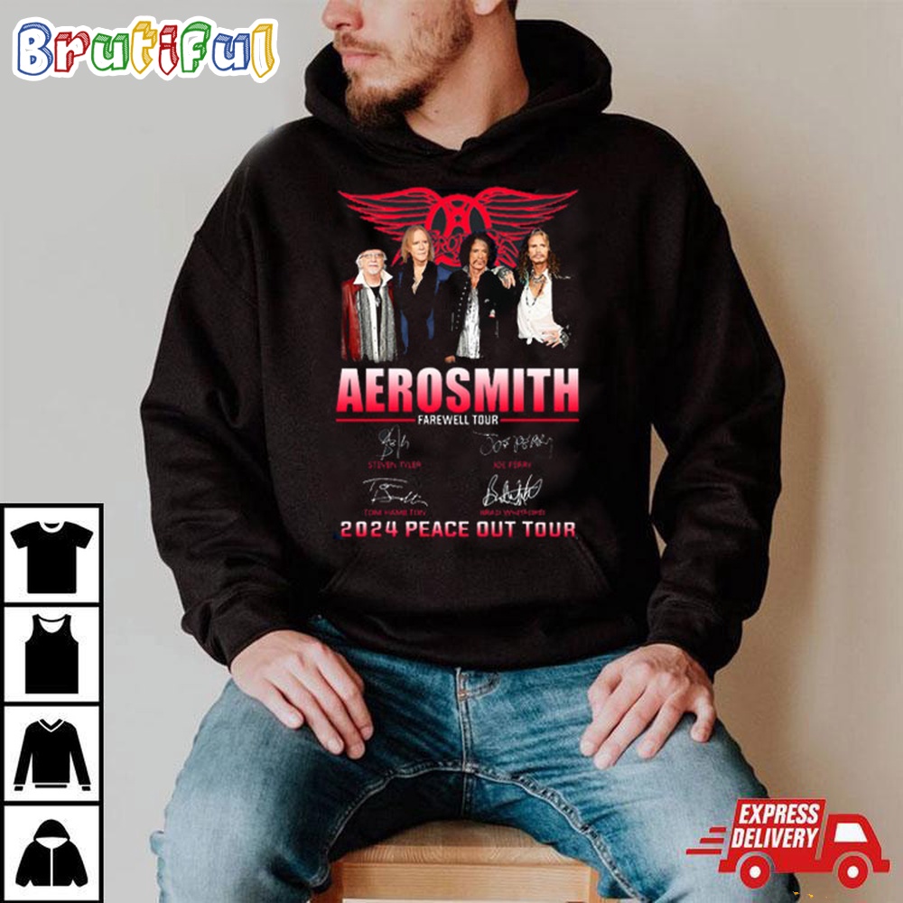 Aerosmith Peace Out Tour 2024 T Shirt Peace Out Tour 2024 Shirt Aerosmith Band Shirt 2