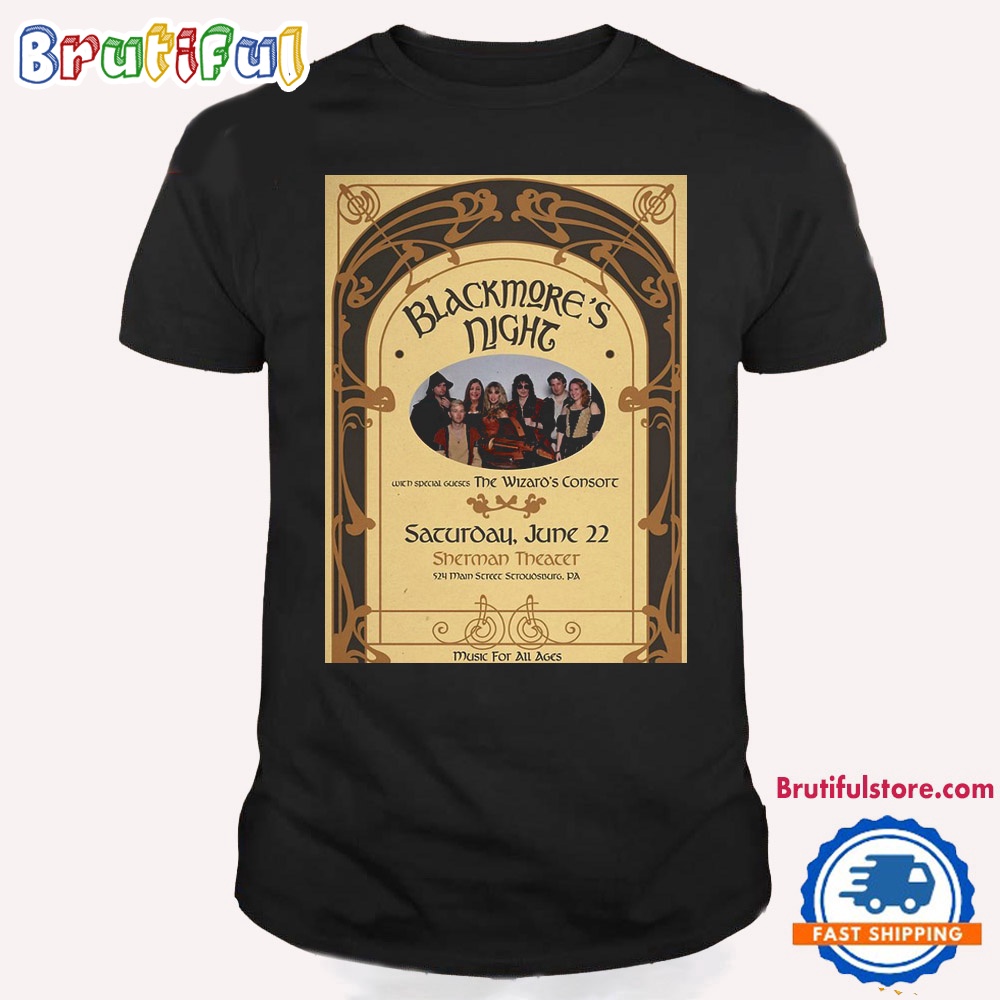 Blackmores Night June 22 2024 Tour The Sherman Theater Stroudsburg PA T Shirt