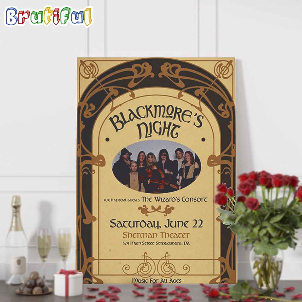 Blackmores Night June 22 2024 Tour The Sherman Theater Stroudsburg PA Wall Art Poster Canvas