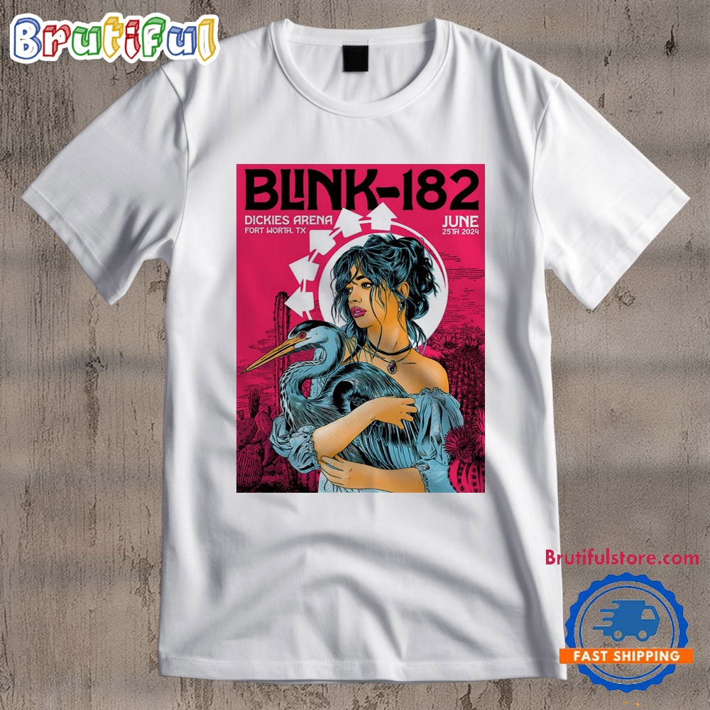Blink 182 June 25 2024 Dickies Arena Fort Worth TX Wall T Shirt