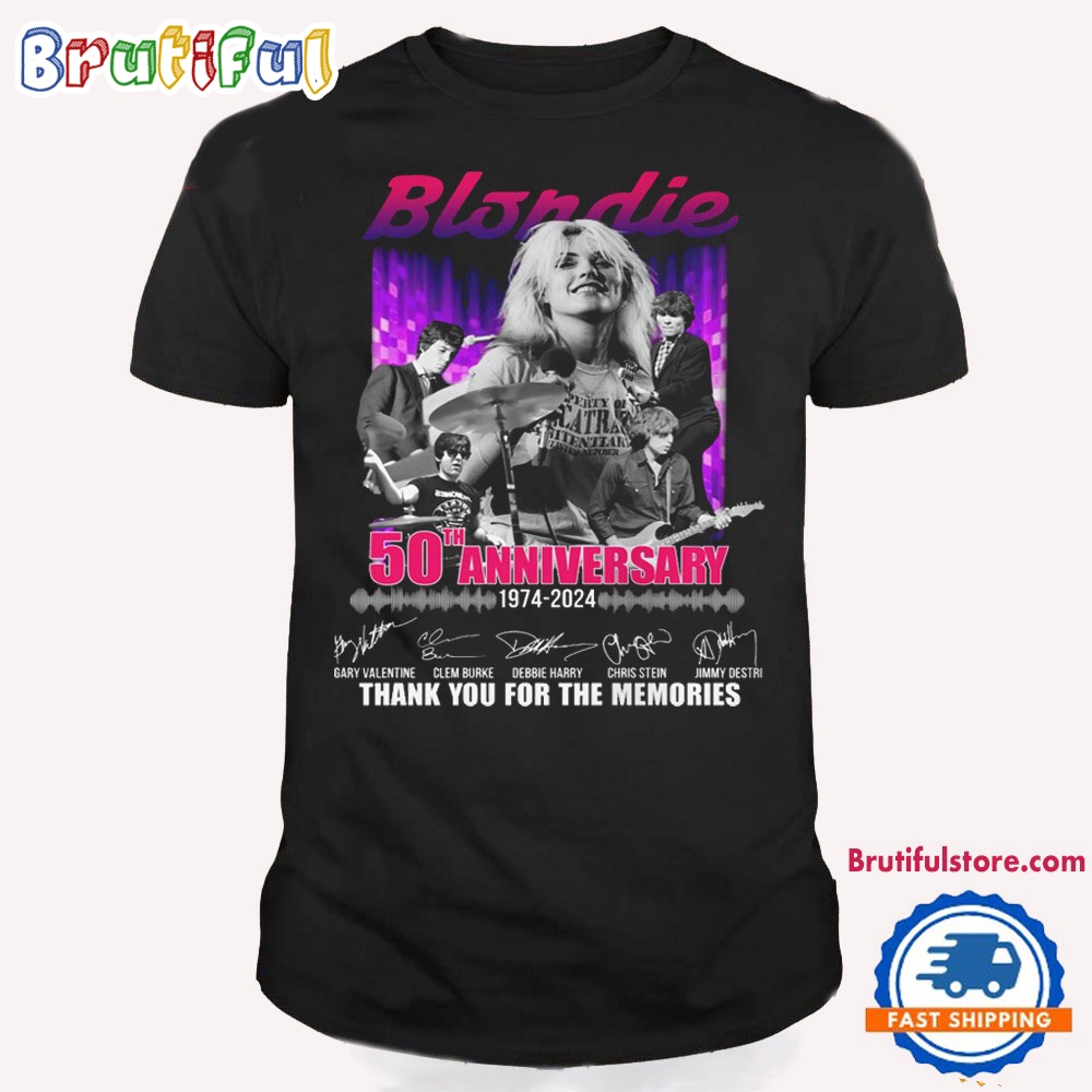 Blondie Music Band 50th Anniversary Thank You For The Memories Signature T Shirt