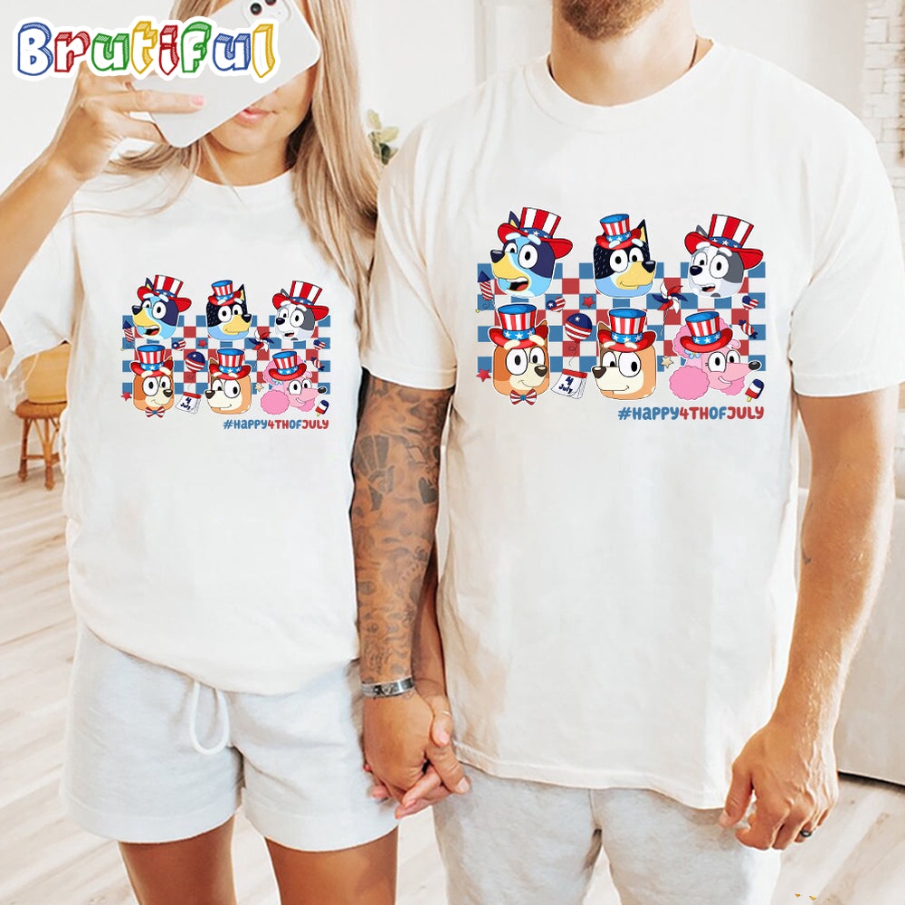 Bluey Independence Day 4th Of July 2024 T Shirt Bluey T Shirt Mens Bluey Shirt Womens Bluey Shirt
