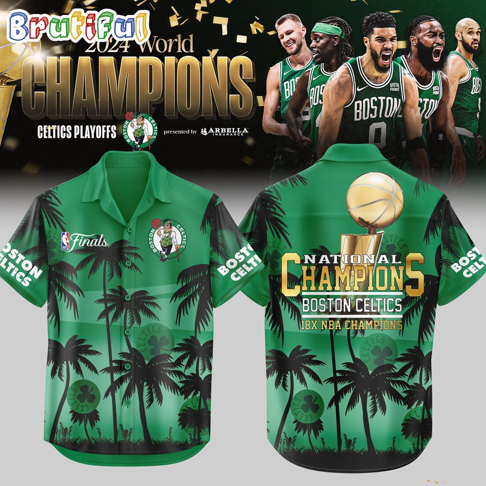 Boston Celtics 18 Time Finals Champions NBA 2024 Hawaiian Shirt