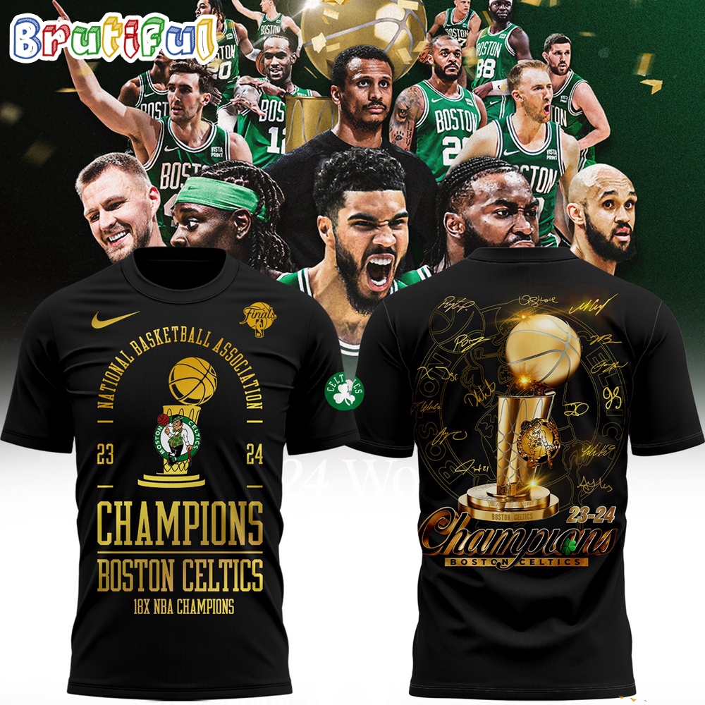 Boston Celtics 18 Time NBA Finals Champions Signature T Shirt
