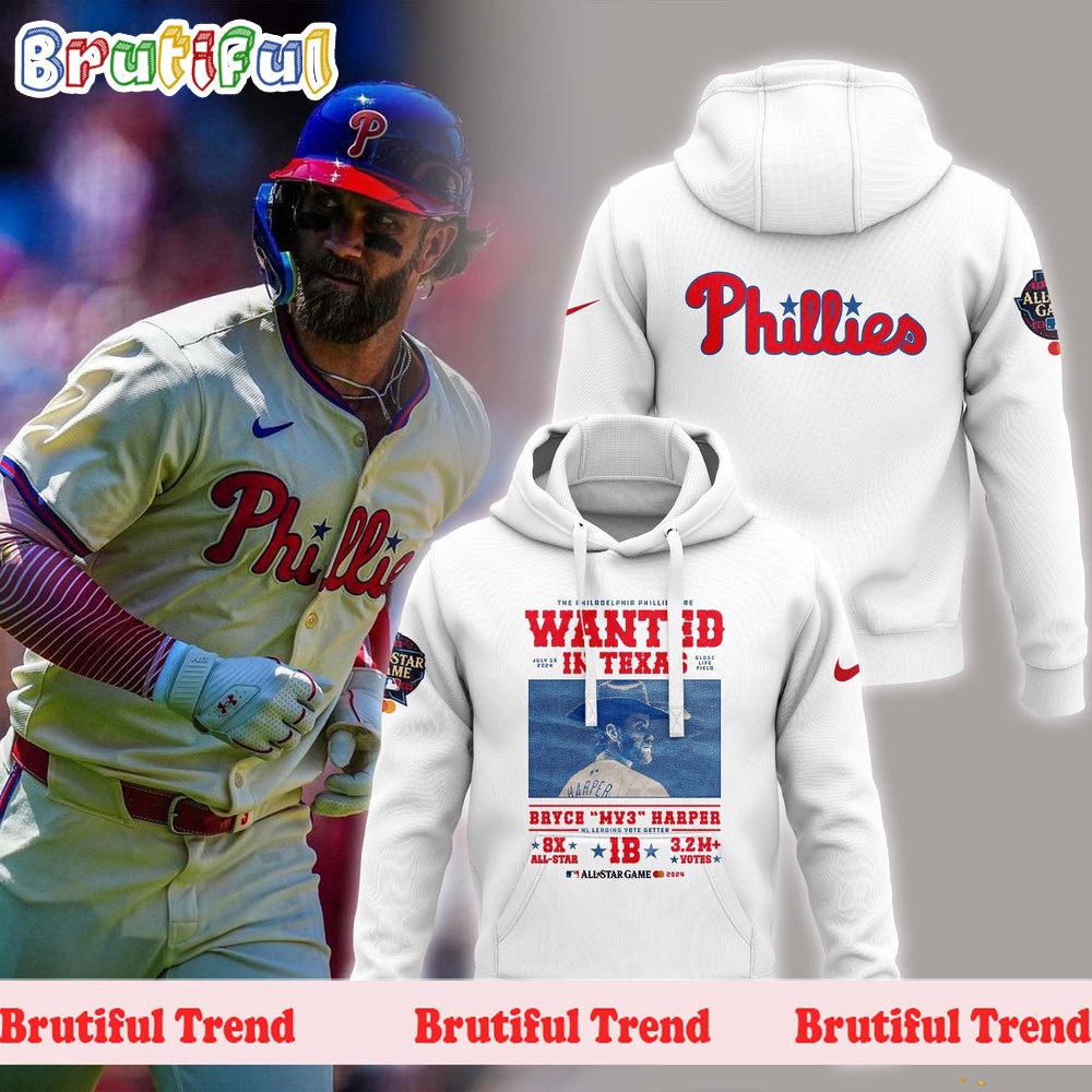 Bryce Harper Philadelphia Phillies 2024 MLB 8X All Star Game Hoodie Shirt