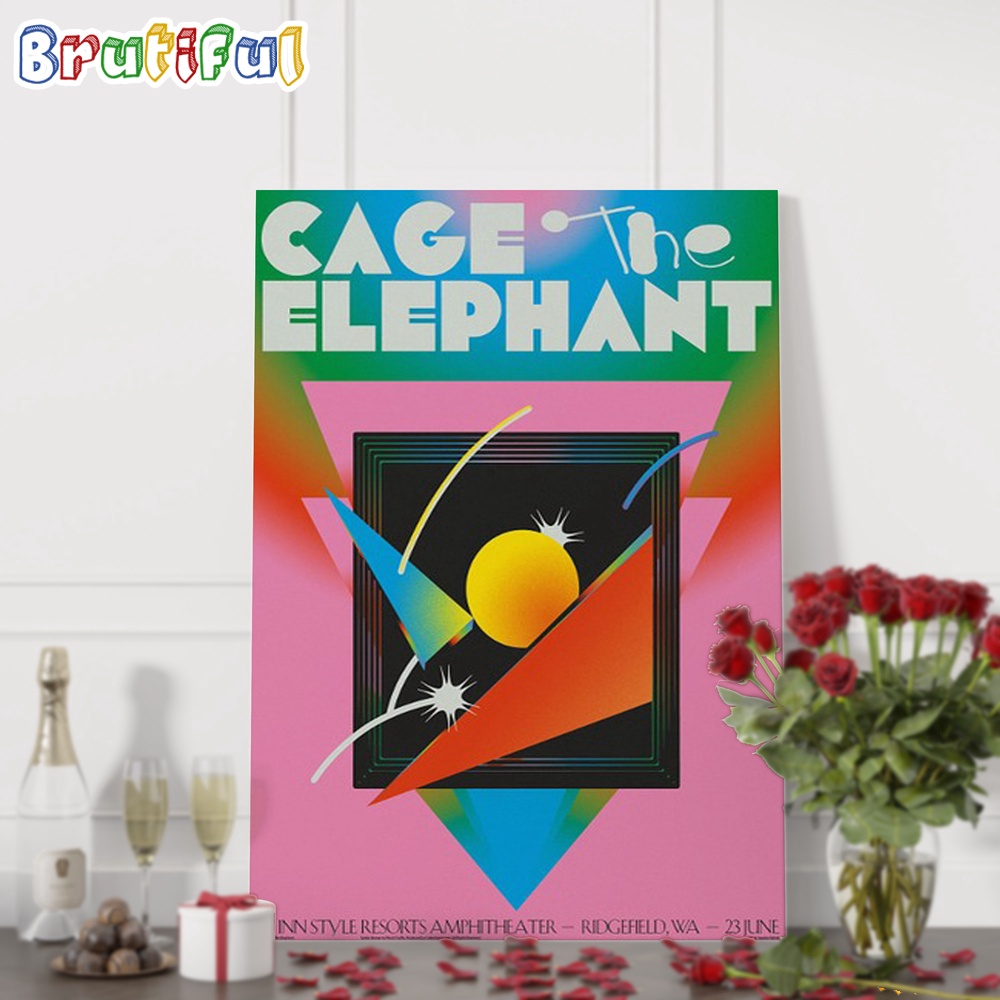 Cage The Elephant June 23 2024 Ridgefield WA Wall Art Poster Canvas