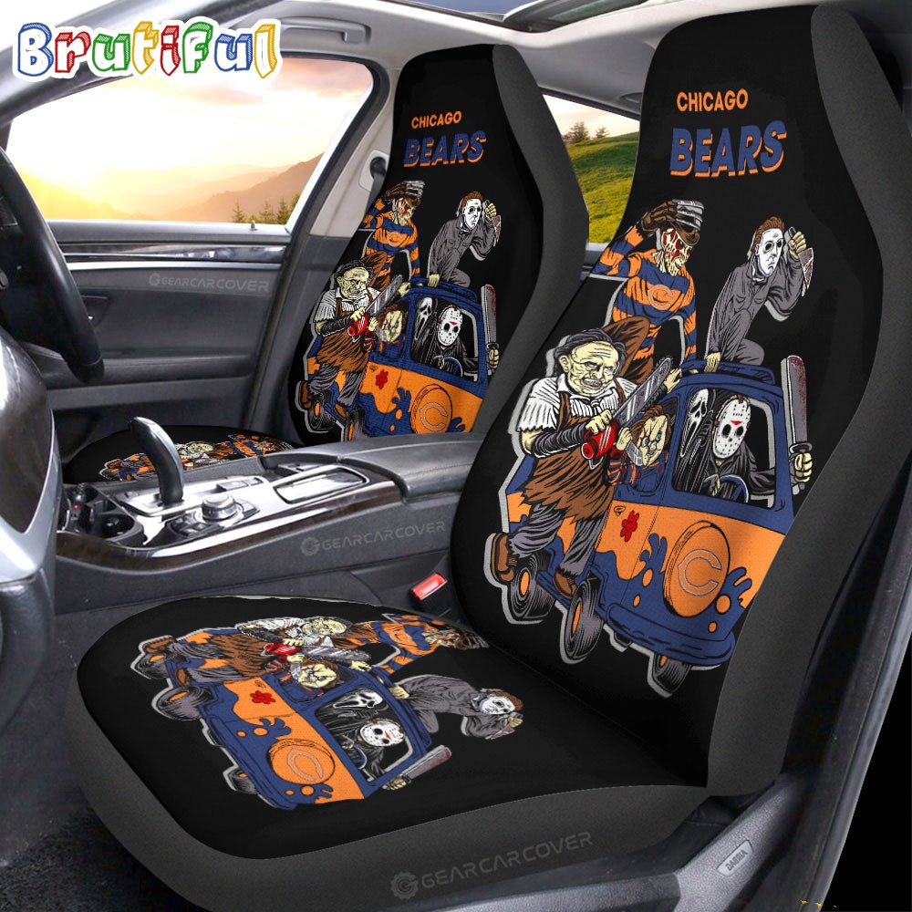 Chicago Bears Horror Characters Essential Halloween Car Seat Covers