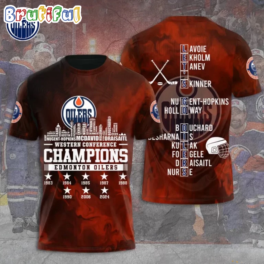 Edmonton Oilers 2024 NHL Western Conference Champions T Shirt