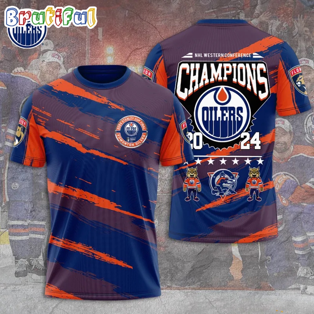 Edmonton Oilers 2024 NHL Western Conference Stanley Cup Champions T Shirt