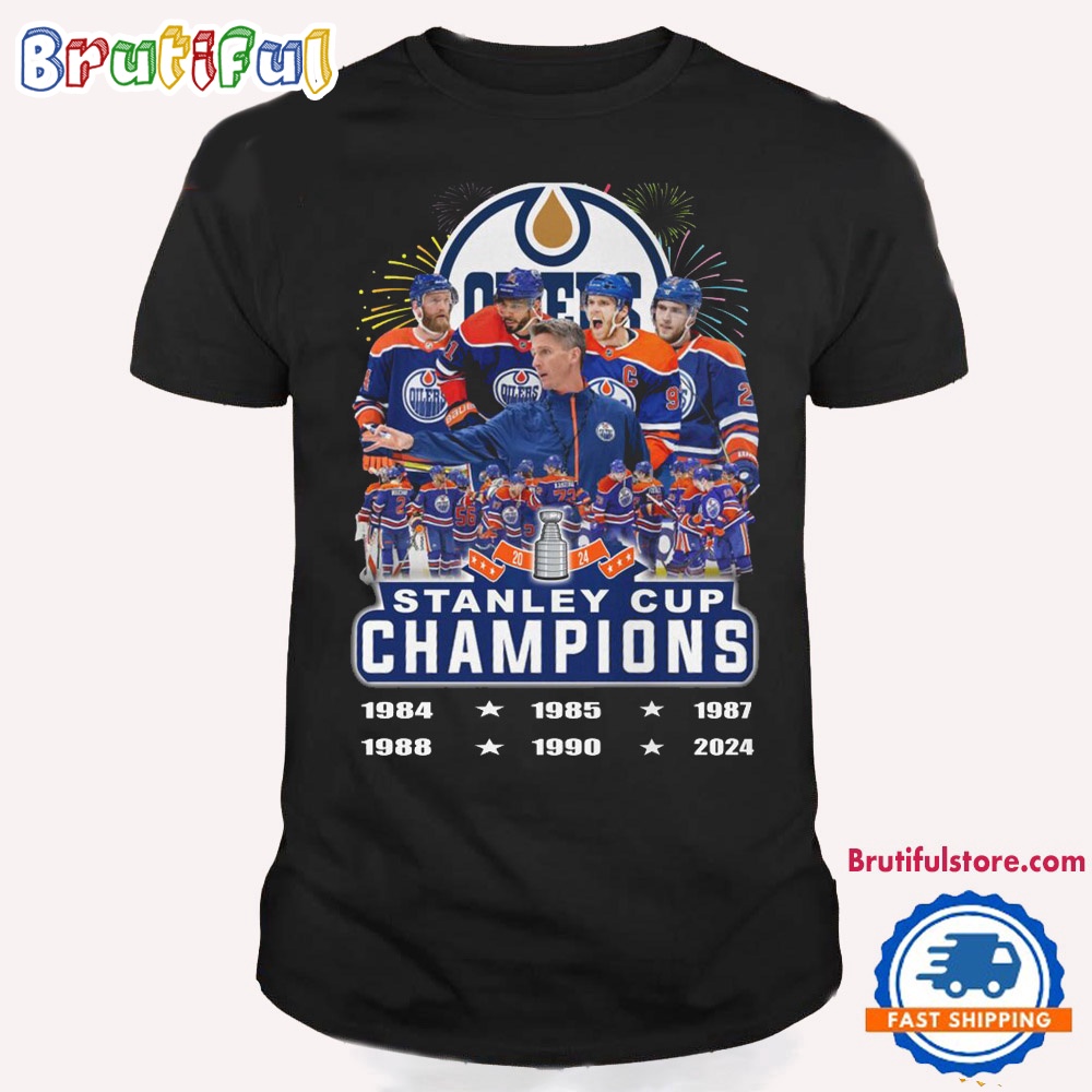 Edmonton Oilers 2024 Western Conference Finals Stanley Cup Champions 6 Time T Shirt