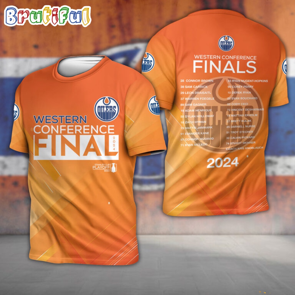 Edmonton Oilers 2024 Western Conference Finals Stanley Cup Flayoff T Shirt
