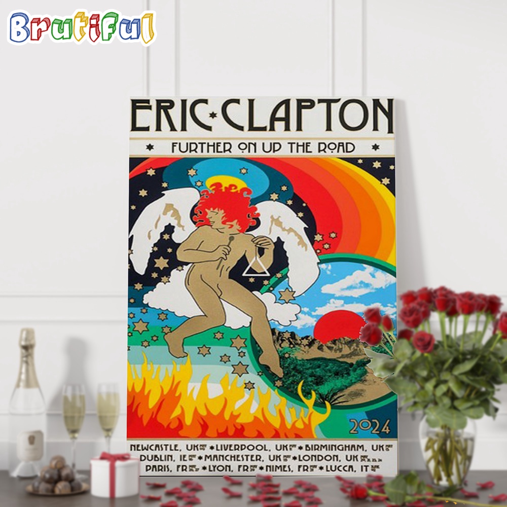 Eric Clapton European Tour 2024 Wall Art Poster Canvas