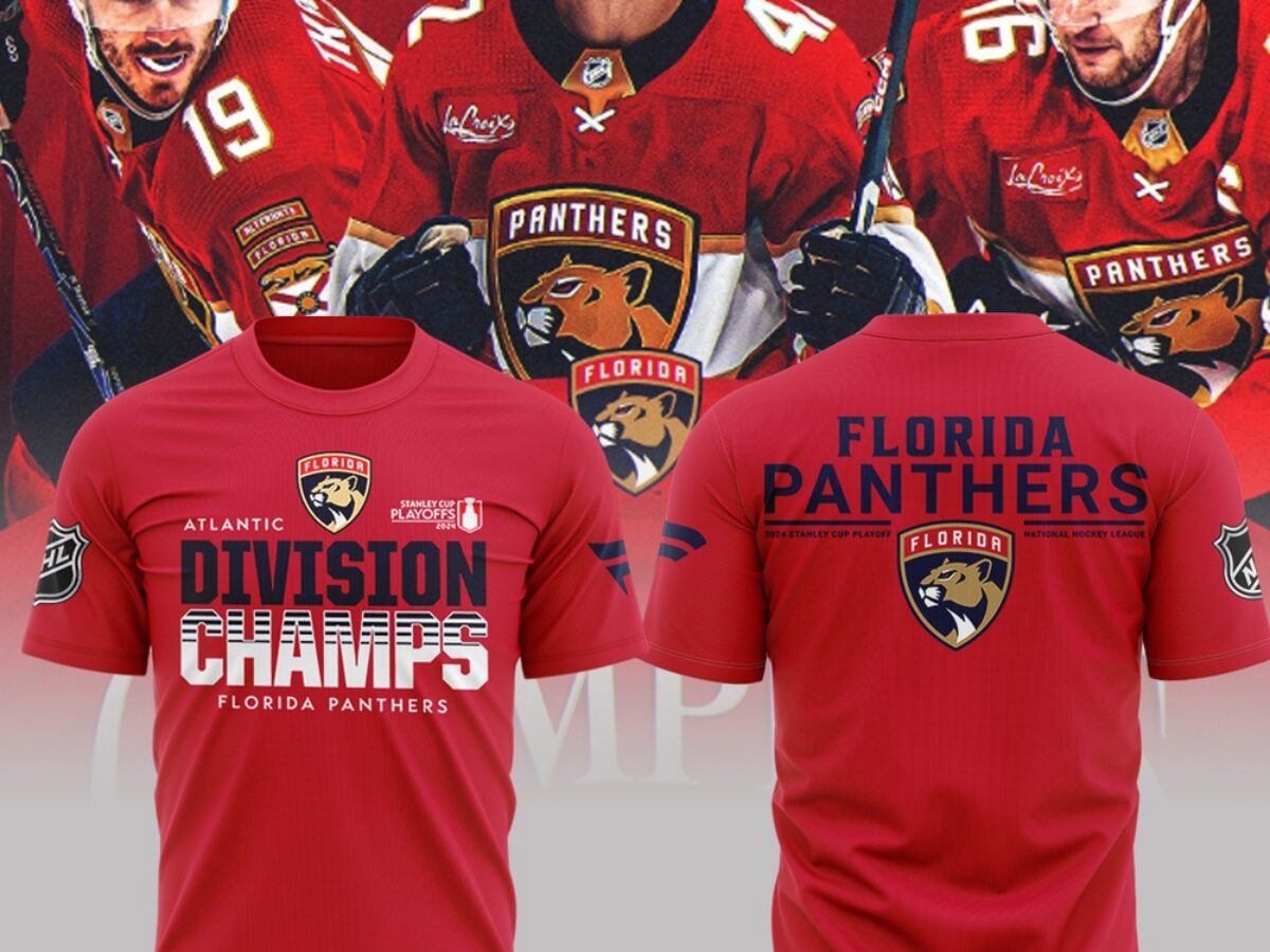 Florida Panthers 2024 NHL Atlantic Division Champions 3D T Shirt