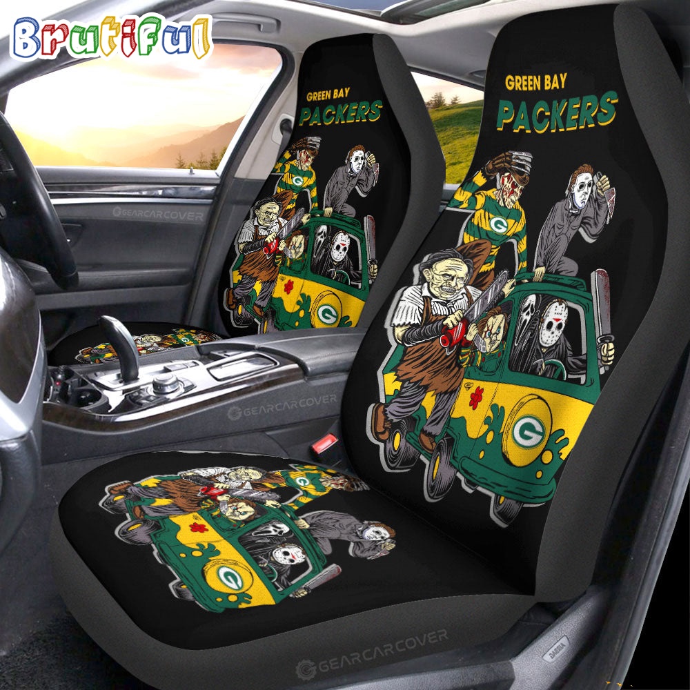 Green Bay Packers Horror Characters Essential Halloween Car Seat Covers