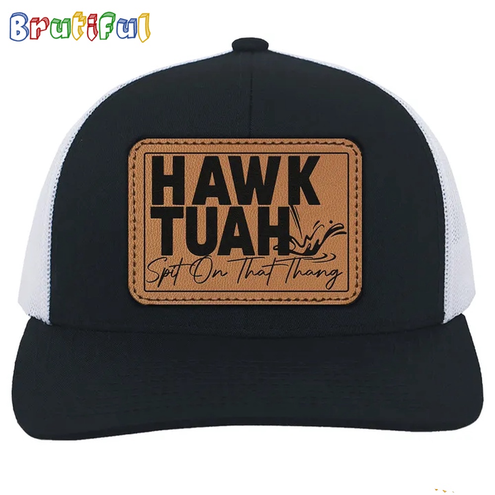 Hawk Tuah Spit on That Thang Trucker Snapback Funny Baseball Cap