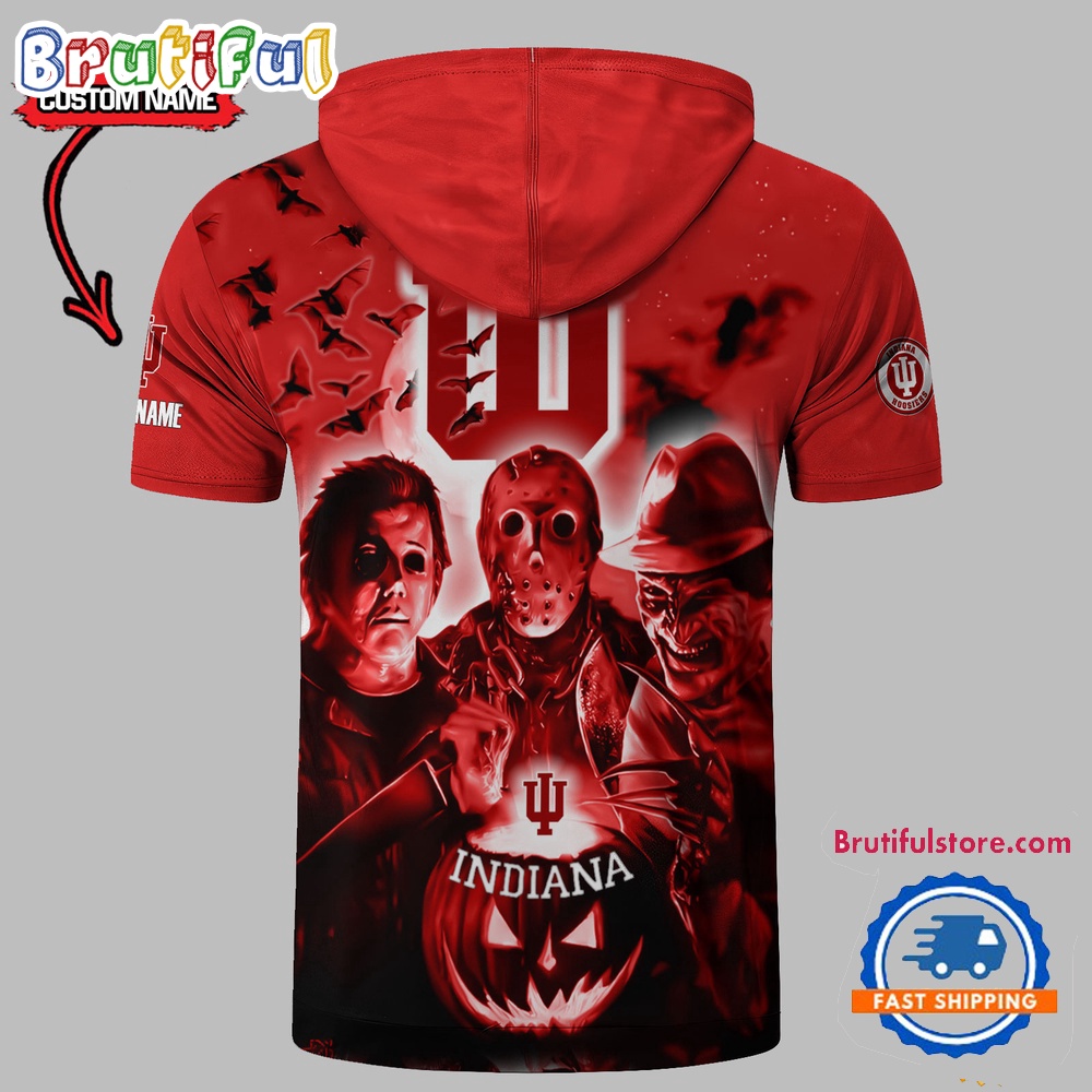 Indiana Hoosiers Horror Characters Essential Halloween Sleeveless Hoodie 2