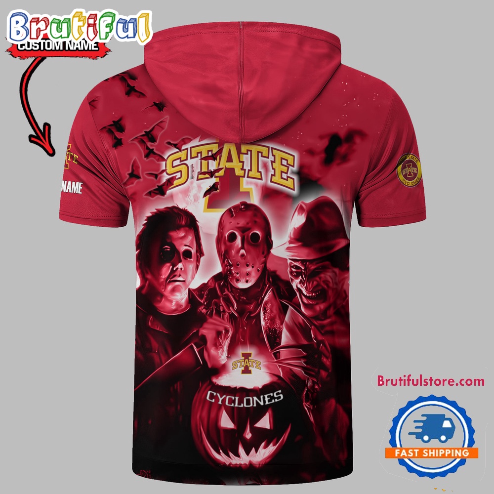 Iowa State Cyclones Horror Characters Essential Halloween Sleeveless Hoodie 2