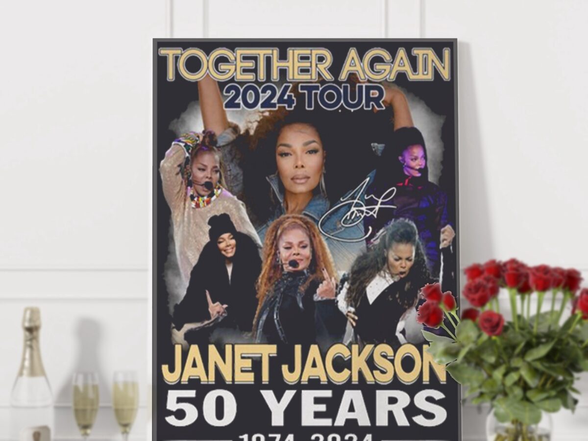Janet Jackson Together Again 2024 Tour Signature Wall Art Poster
