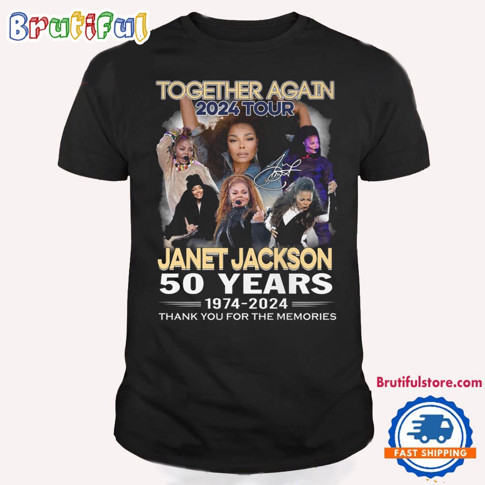 Janet Jackson Together Again 2024 Tour T Shirt Janet Jackson Music Signature Shirt 1