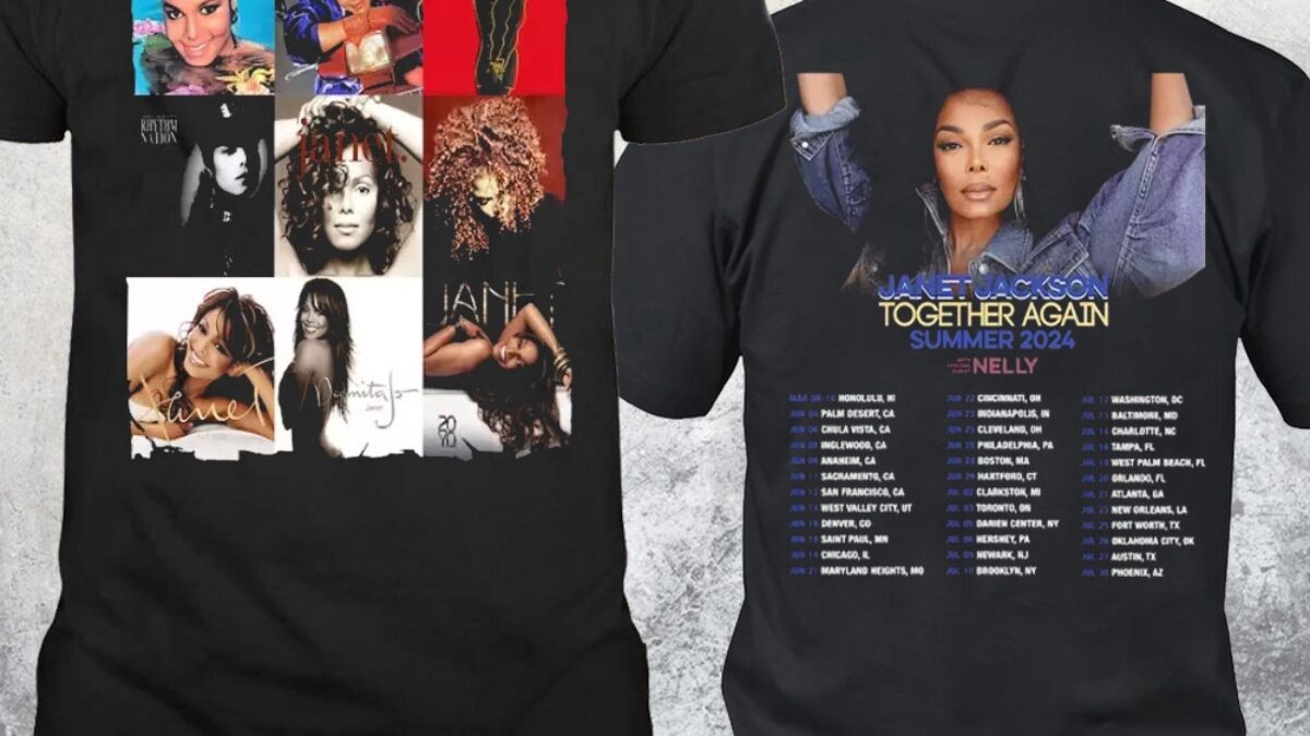 JANET JACKSON 2024 Tシャツ SignatureTee (L) Janet Jackson Together Again Schedule T-Shirt, Janet Jackson