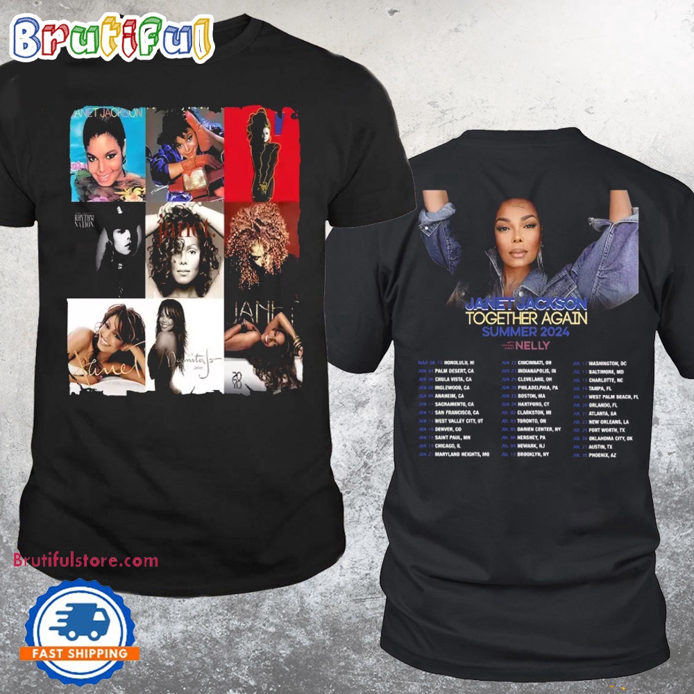 Janet Jackson Together Again Schedule T Shirt Janet Jackson Summer Tour 2024 Shirt 1