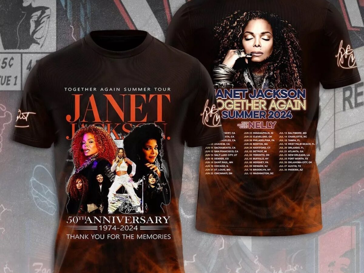 Janet Jackson Together Again Summer Tour 2024 3D T Shirt