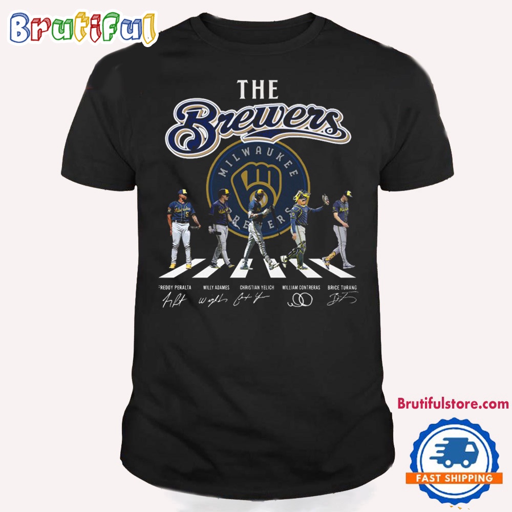 MLB Milwaukee Brewers Baseball Go On The Road Signature T Shirt 1