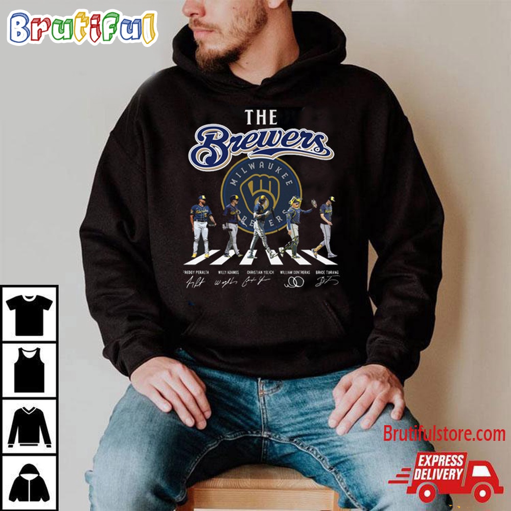MLB Milwaukee Brewers Baseball Go On The Road Signature T Shirt 2