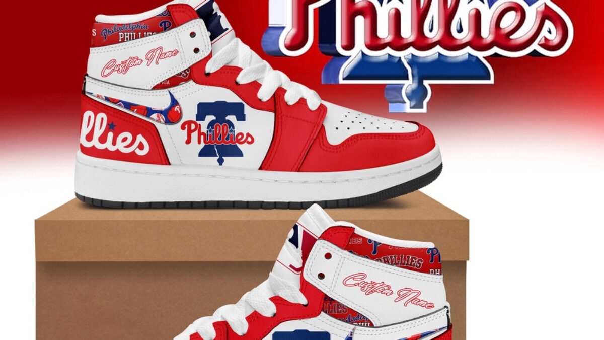 MLB Philadelphia Phillies Baseball Team Air Jordan 1 Shoes