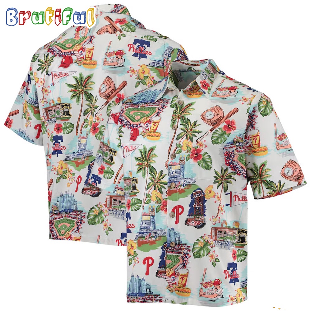 MLB Philadelphia Phillies Palm Tree Summer 2024 Baseball Hawaiian Shirt