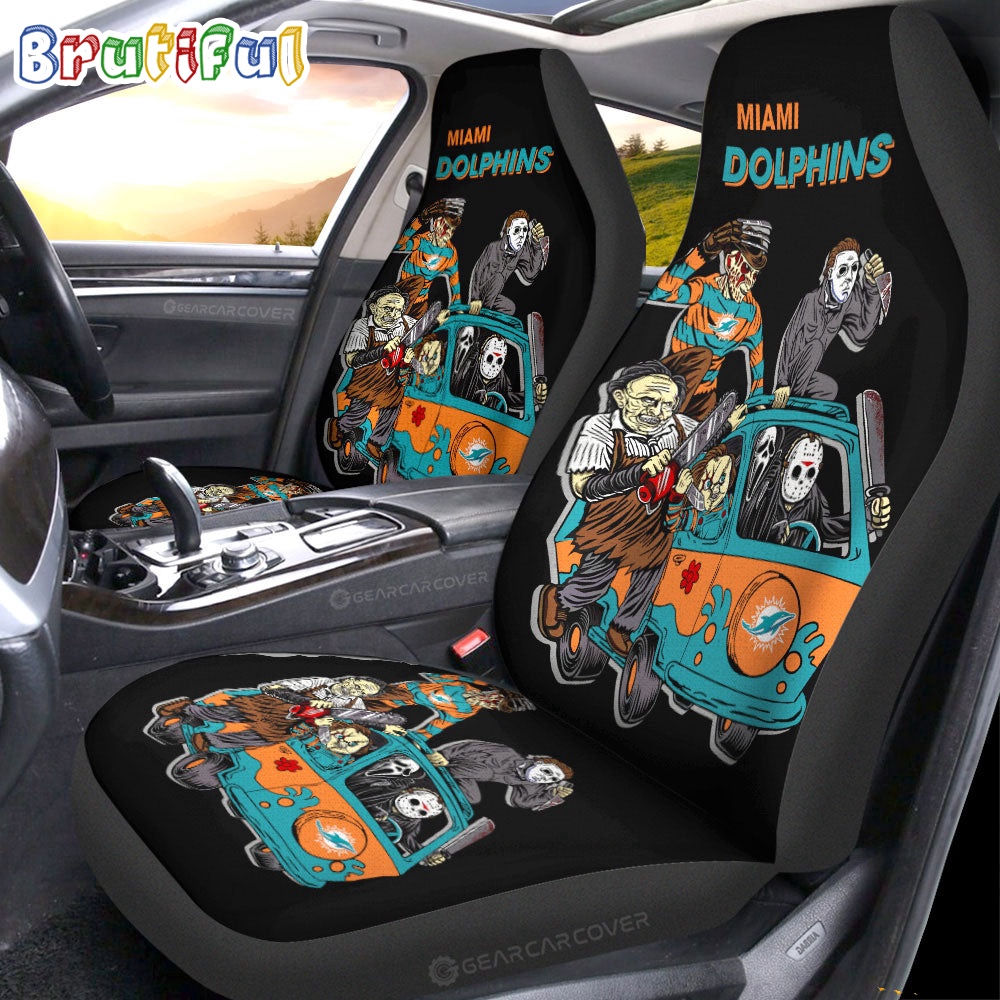 Miami Dolphins Horror Characters Essential Halloween Car Seat Covers