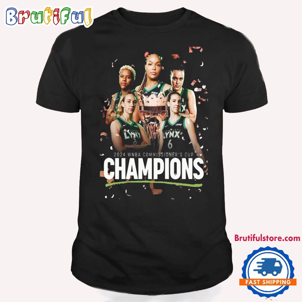 Minnesota Lynx 2024 Champions WNBA Commissioner's Cup T Shirt